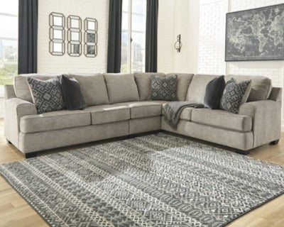 Bovarian Stone 3-Piece Sectional with Ottoman