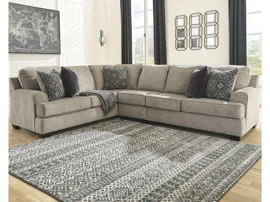 Bovarian Stone 3pc Sectional L Shape Sofa