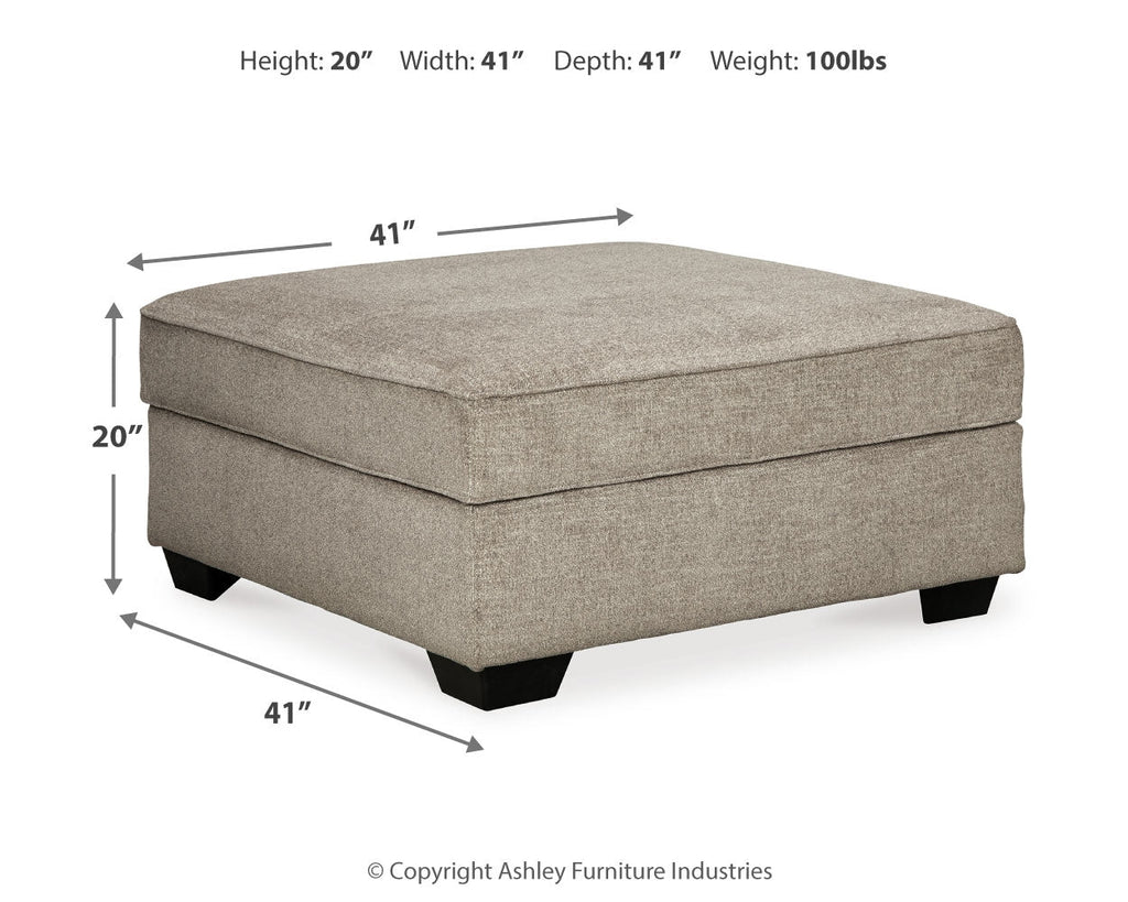 Bovarian Stone Ottoman w/ Storage