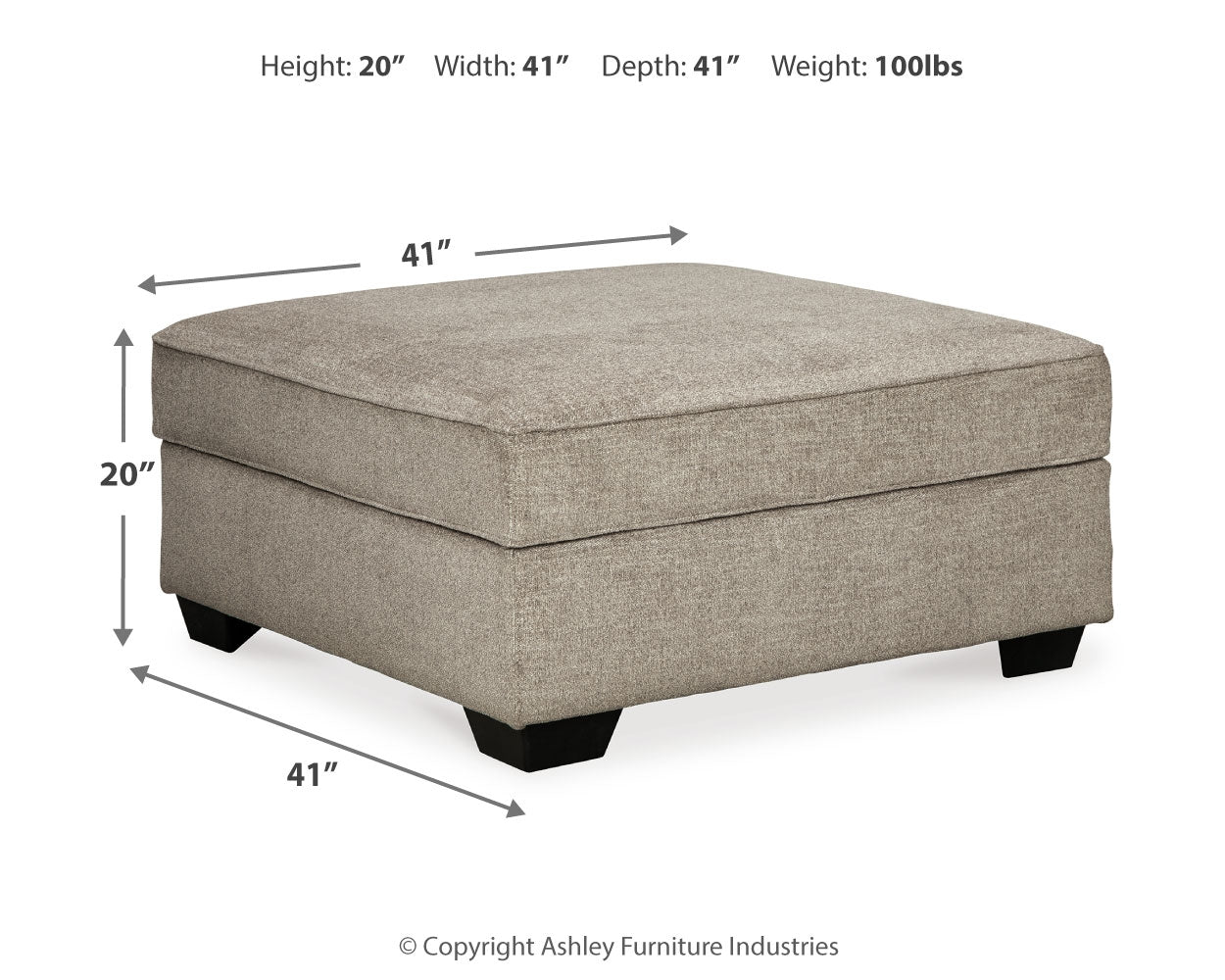 Bovarian Stone Ottoman w/ Storage