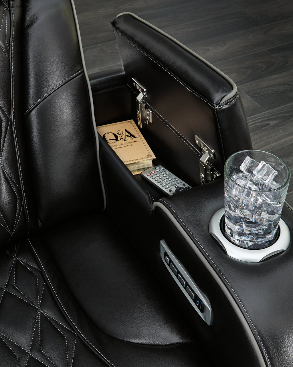 Boyington Black Power Reclining Sofa, Loveseat and Recliner