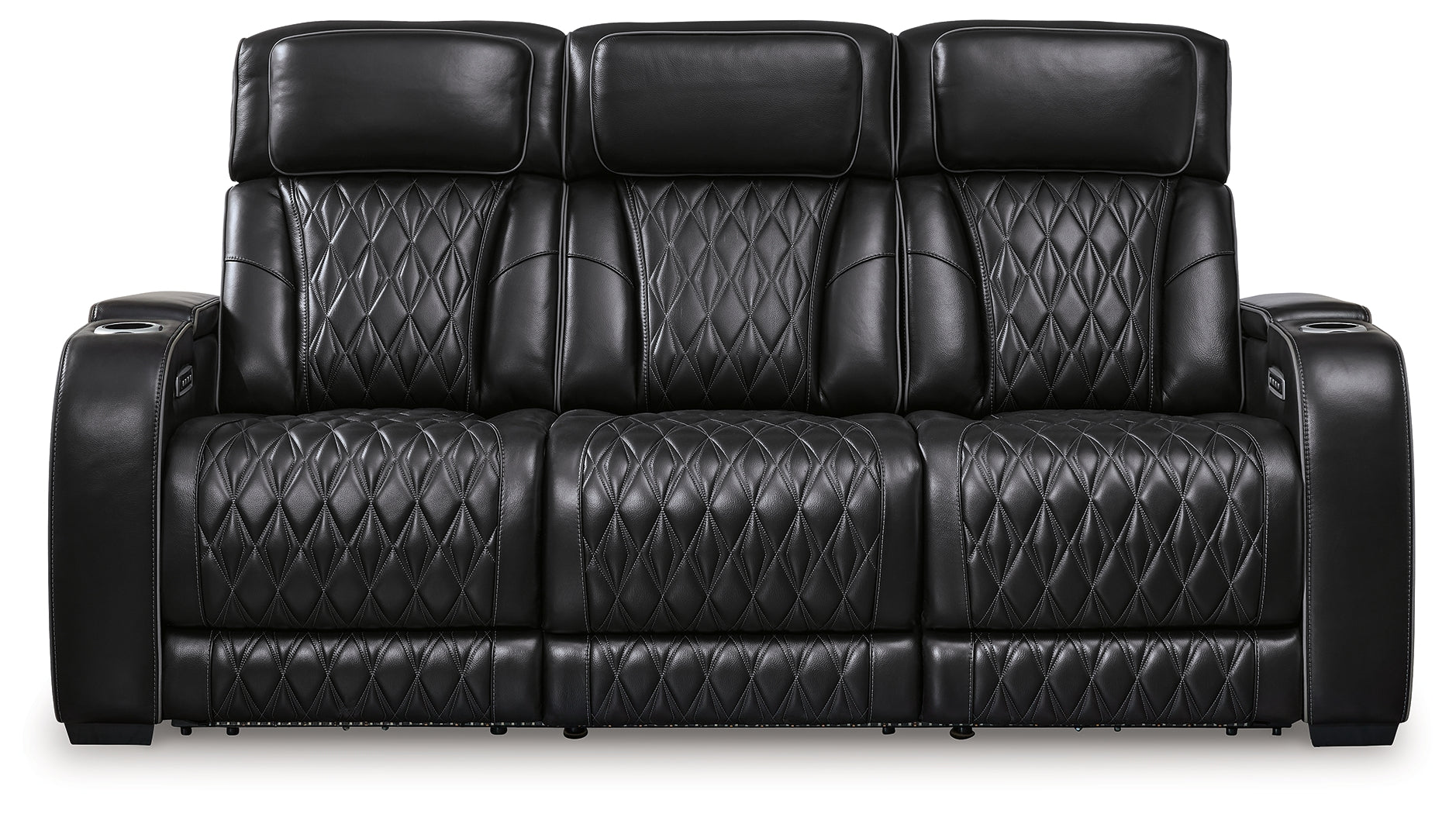 Boyington Black Power Reclining Sofa and Loveseat