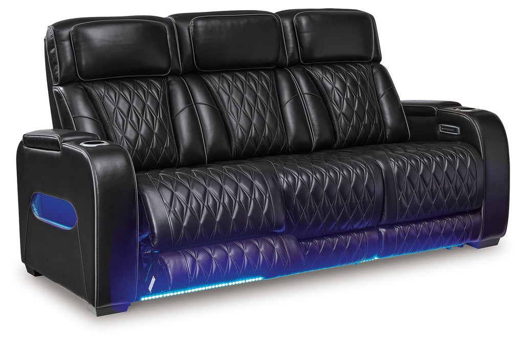 Boyington Black Power Reclining Sofa and Loveseat