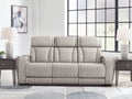 Boyington Gray Power Reclining Sofa