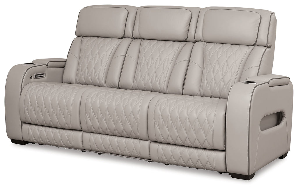 Boyington Gray Power Reclining Sofa and Recliner