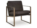 Bradett Dark Brown/Gold Accent Chair