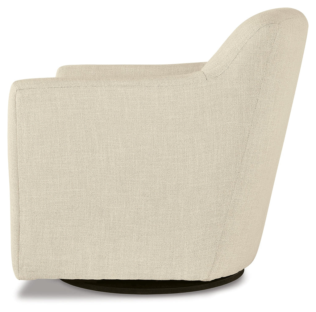 Bradney Linen Swivel Accent Chair
