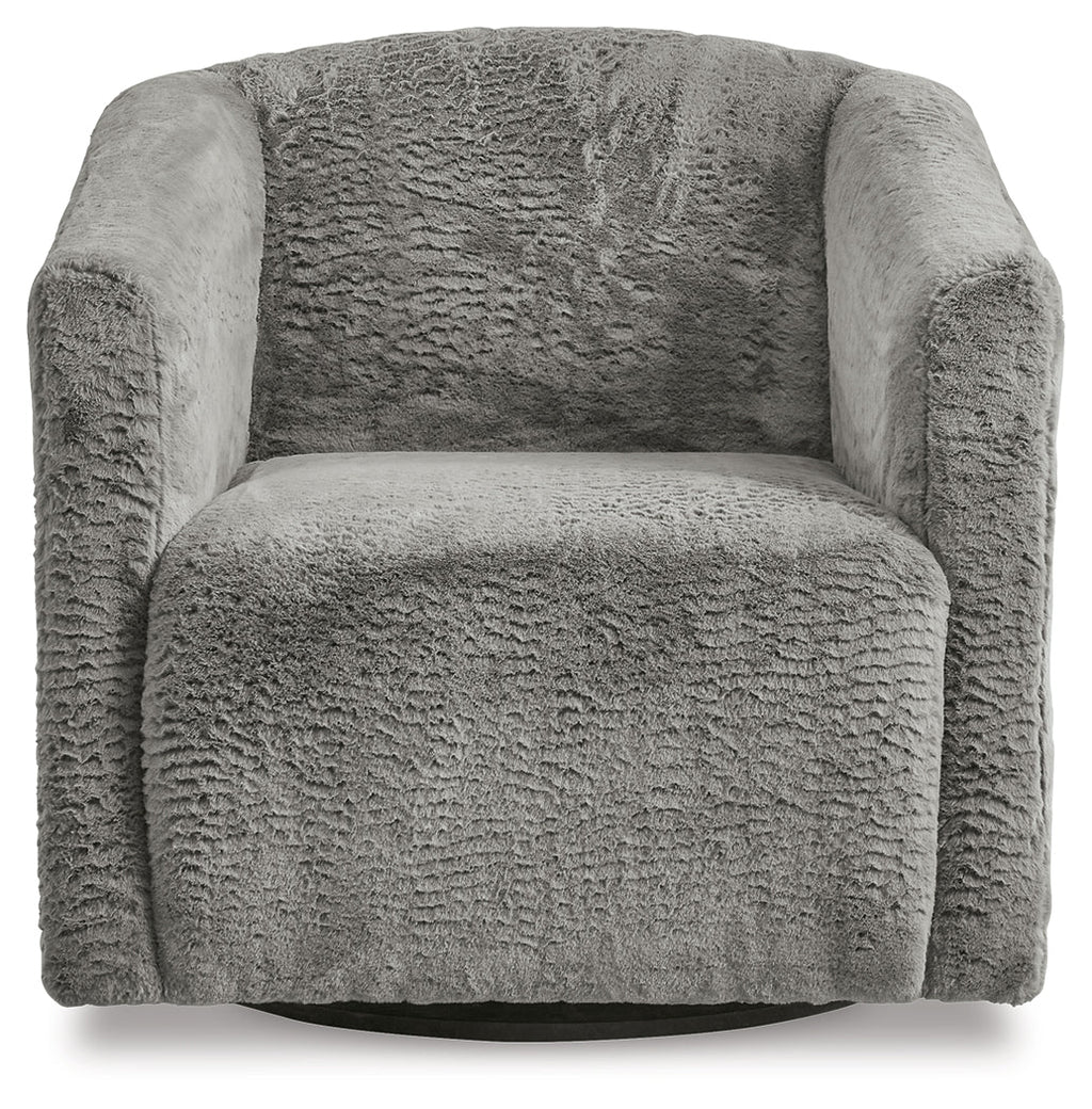 Bramner Charcoal Swivel Accent Chair