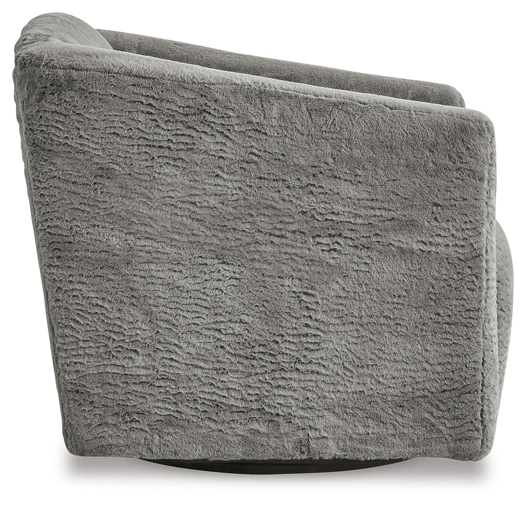 Bramner Charcoal Swivel Accent Chair