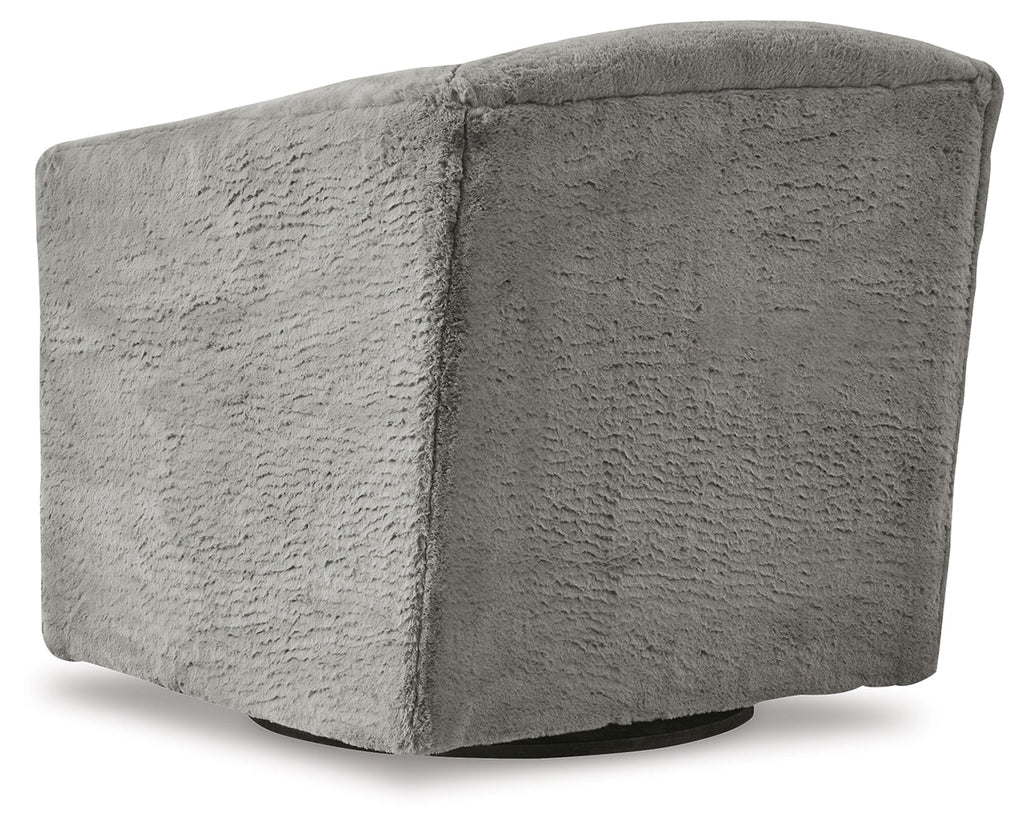 Bramner Charcoal Swivel Accent Chair