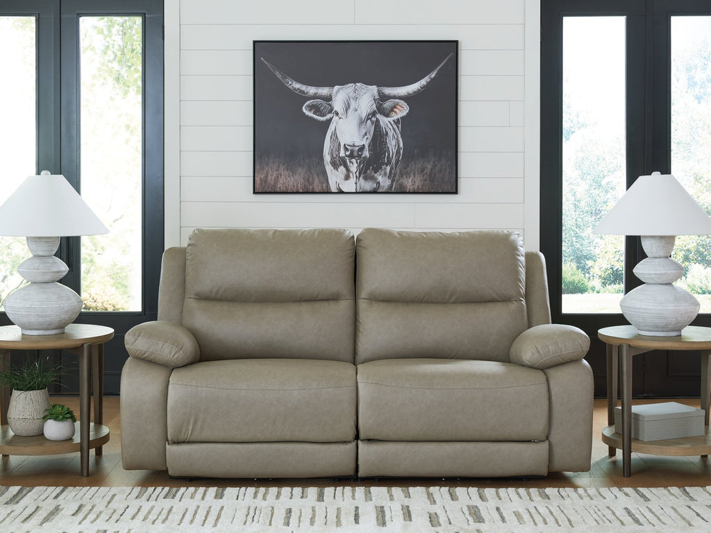 Brannigan Pebble 2-Piece Dual Power Reclining Modular Loveseat