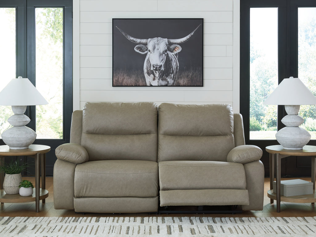 Brannigan Pebble 2-Piece Dual Power Reclining Modular Loveseat
