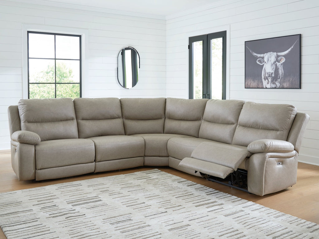 Brannigan Pebble 5-Piece Dual Power Reclining Modular Sectional