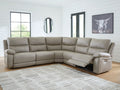 Brannigan Pebble 5-Piece Dual Power Reclining Modular Sectional