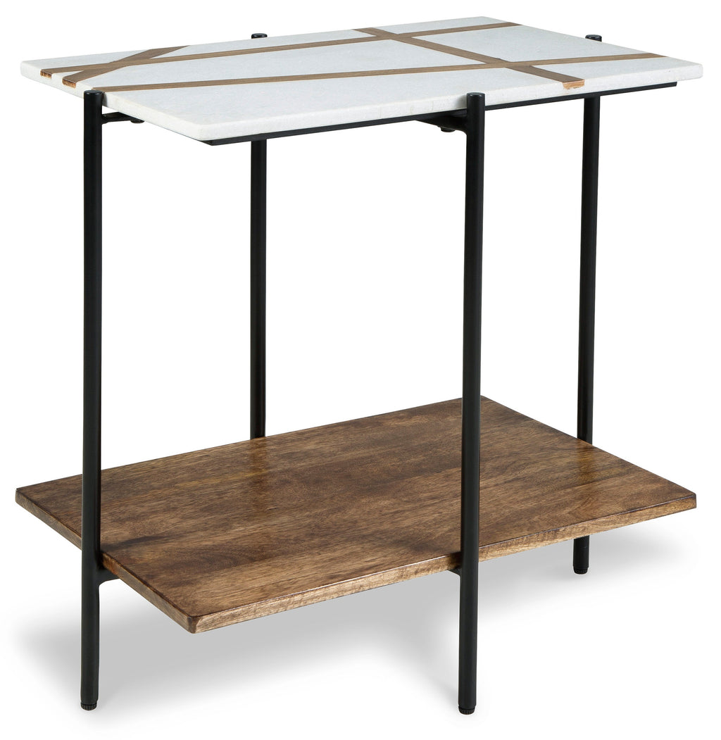 Braxmore White/Light Brown Accent Table