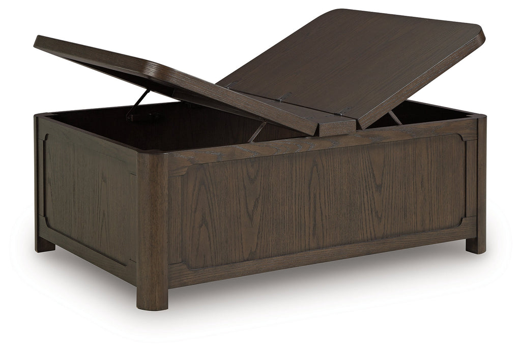Breckington Dark Brown Cocktail Table with Storage