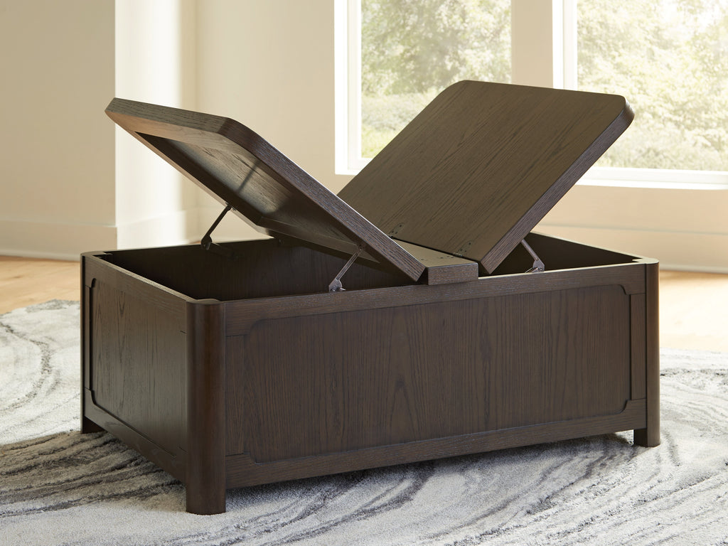 Breckington Dark Brown Cocktail Table with Storage