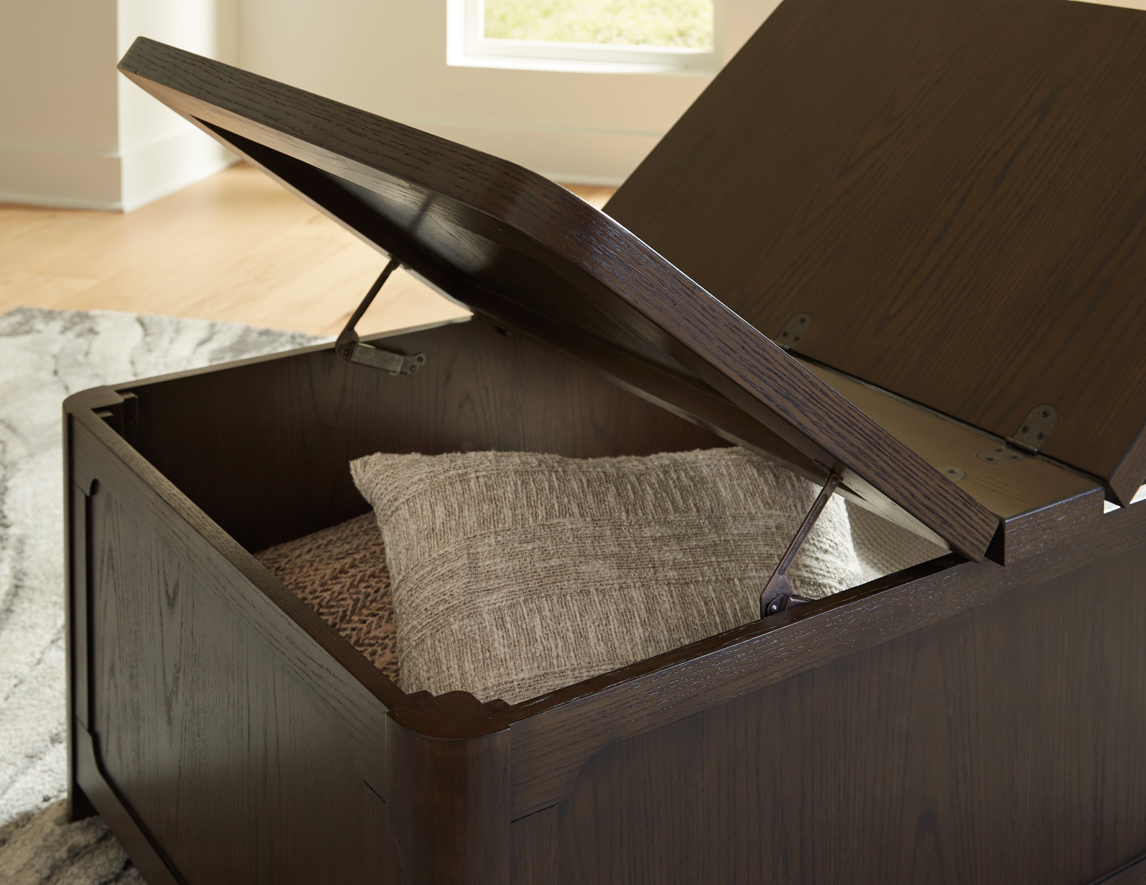Breckington Dark Brown Cocktail Table with Storage