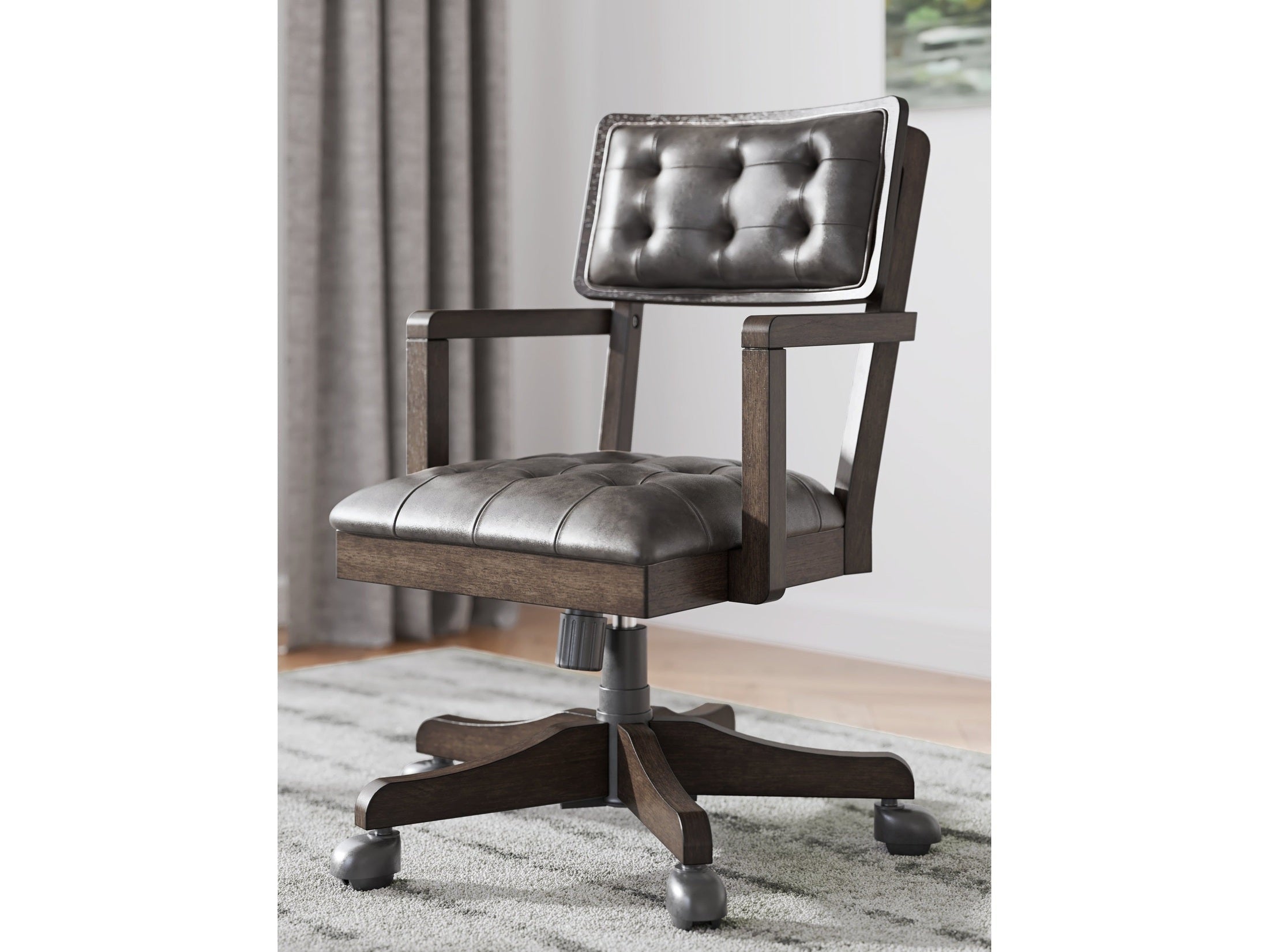 Breckington Dark Brown Home Office Desk Chair
