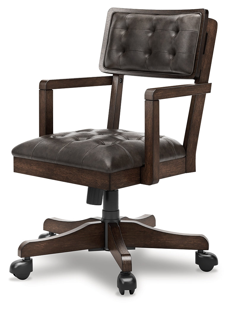 Breckington Dark Brown Home Office Desk Chair