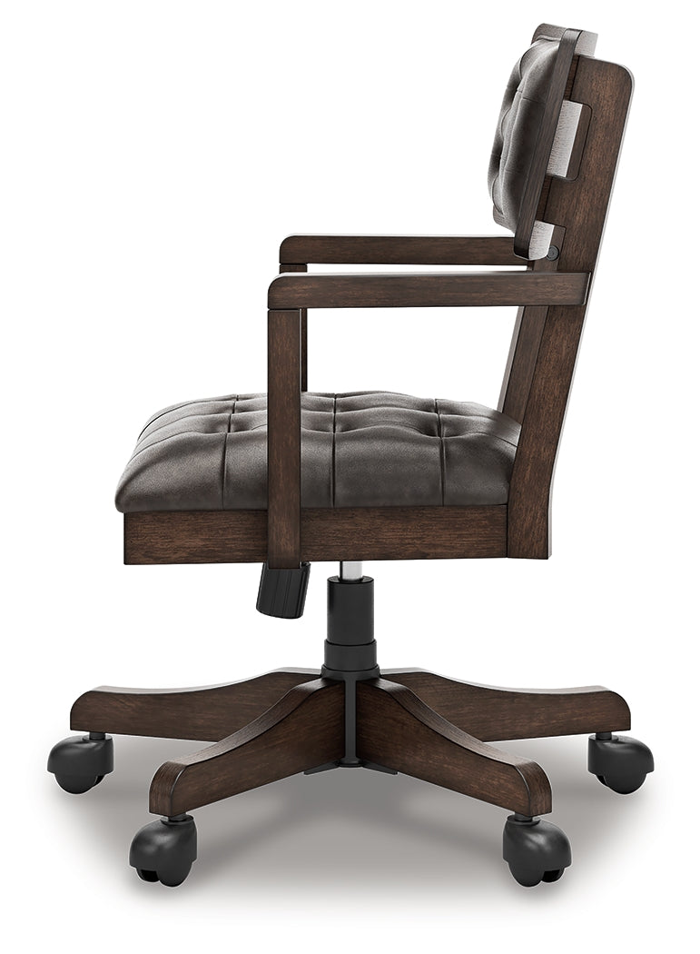 Breckington Dark Brown Home Office Desk Chair