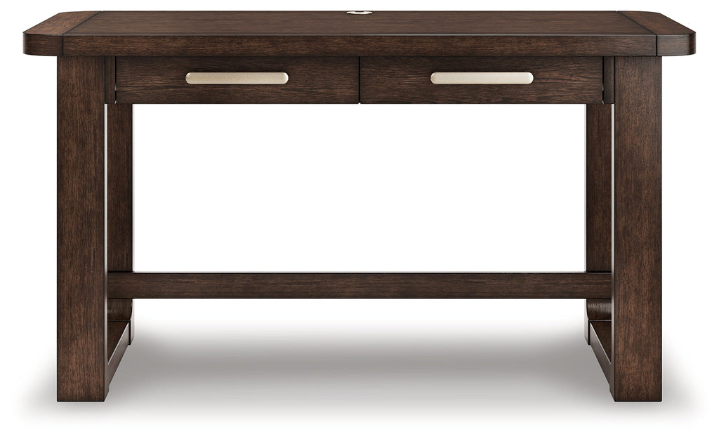 Breckington Dark Brown Home Office Desk