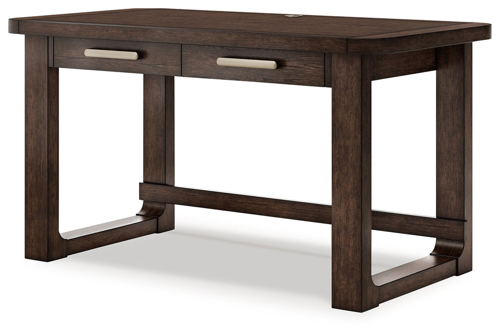 Breckington Dark Brown Home Office Desk
