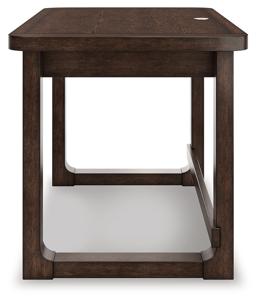 Breckington Dark Brown Home Office Desk