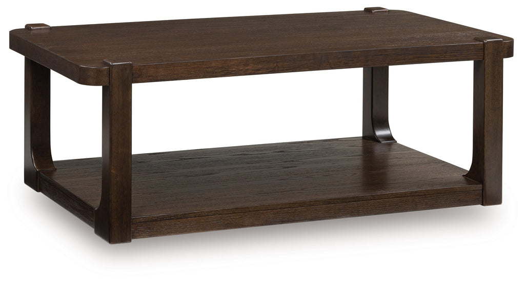 Breckington Dark Brown Rectangular Cocktail Table