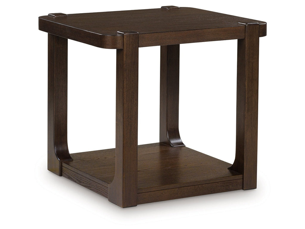 Breckington Dark Brown Rectangular End Table
