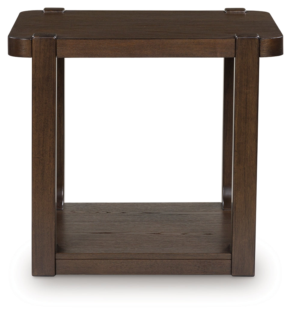 Breckington Dark Brown Rectangular End Table