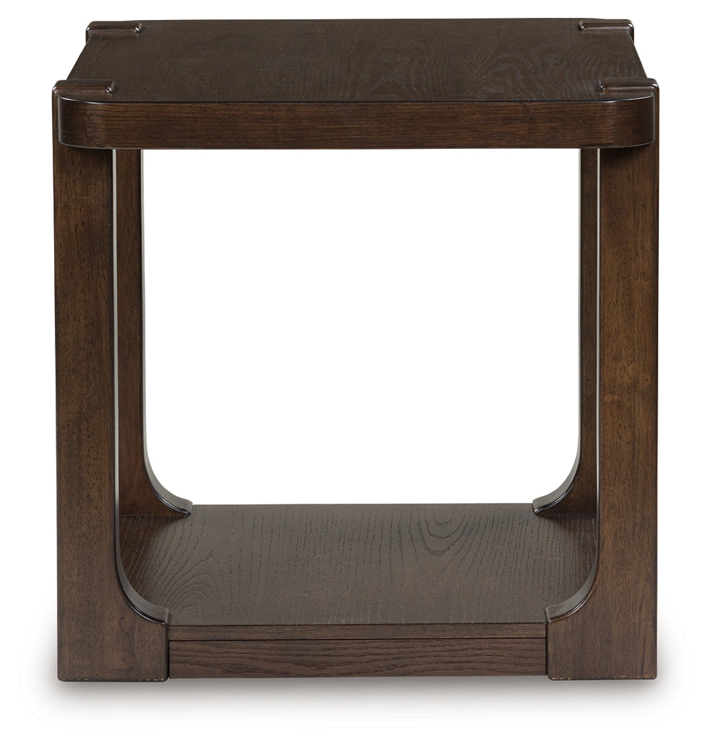 Breckington Dark Brown Rectangular End Table