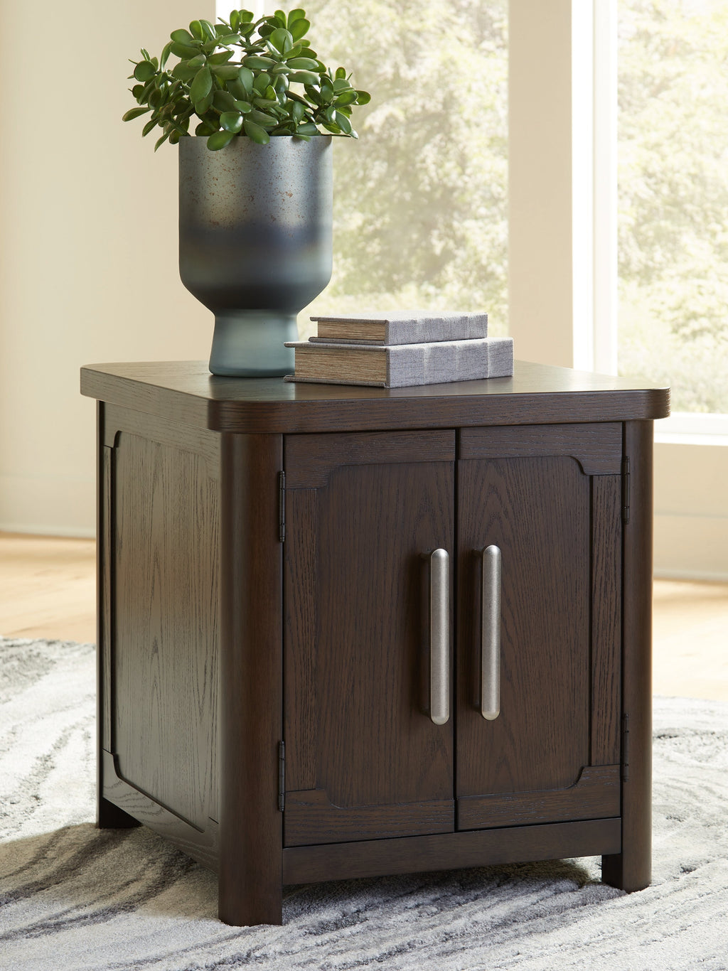 Breckington Dark Brown Rectangular End Table