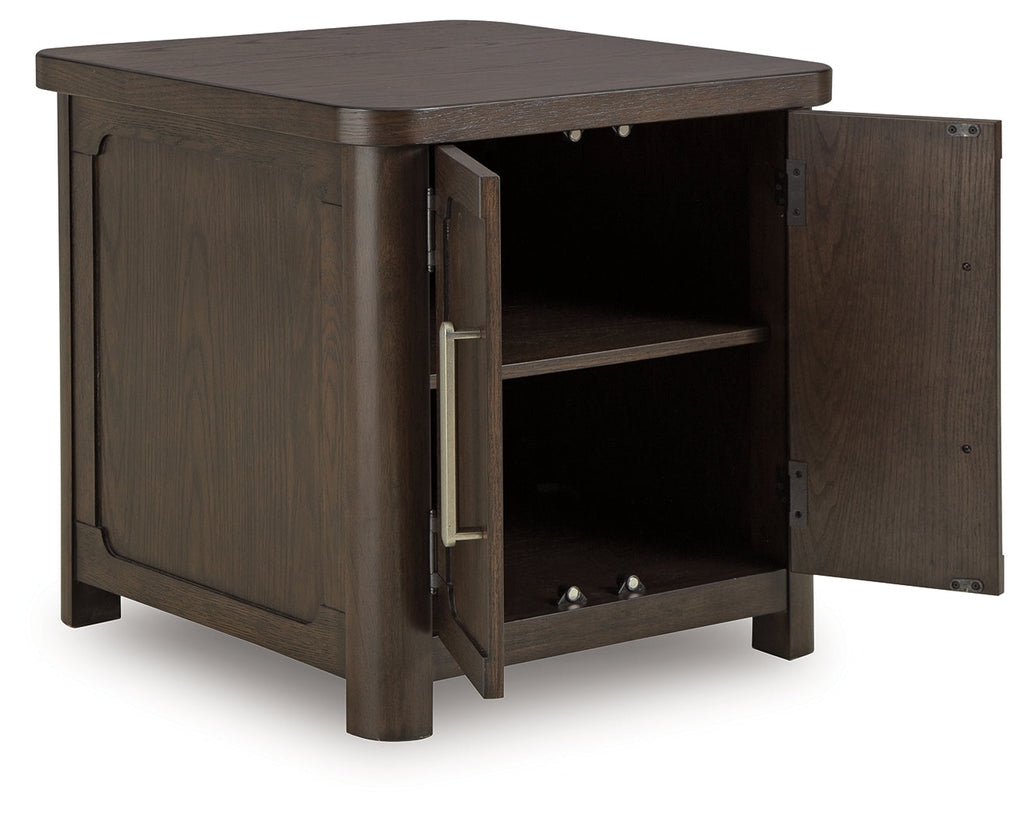 Breckington Dark Brown Rectangular End Table