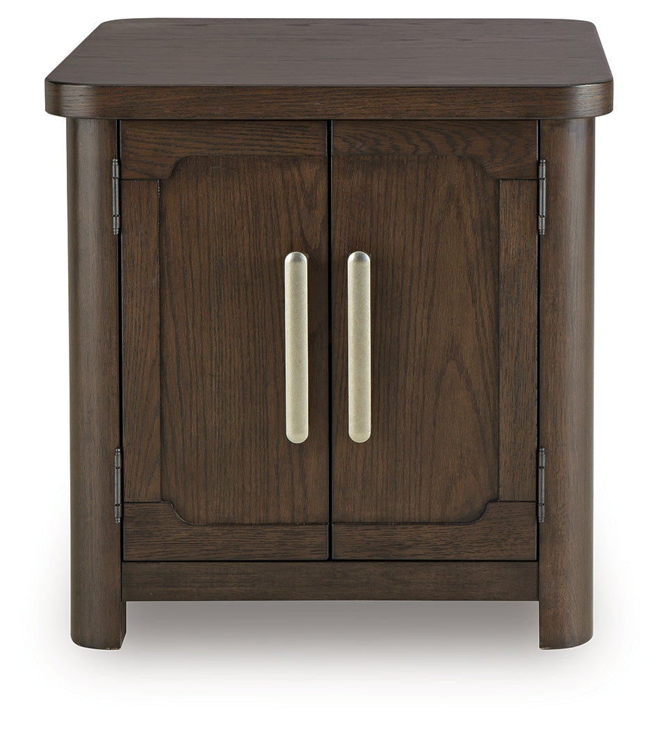 Breckington Dark Brown Rectangular End Table
