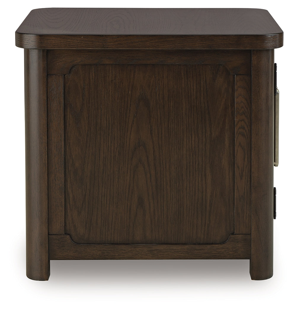 Breckington Dark Brown Rectangular End Table