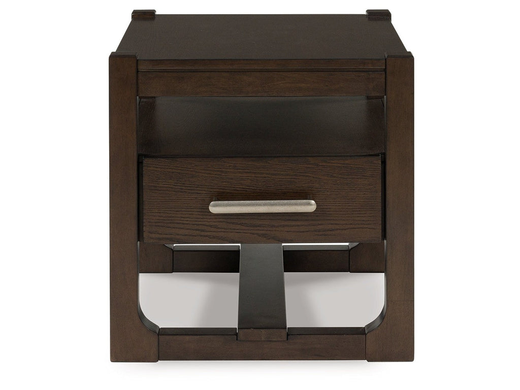 Breckington Dark Brown Square End Table