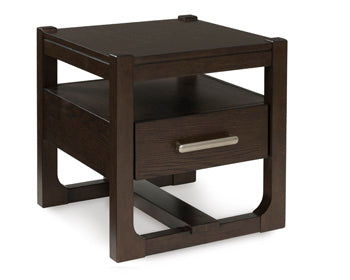 Breckington Dark Brown Square End Table