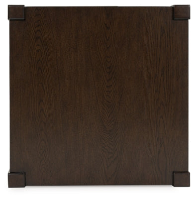 Breckington Dark Brown Square End Table
