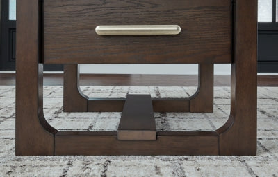 Breckington Dark Brown Square End Table