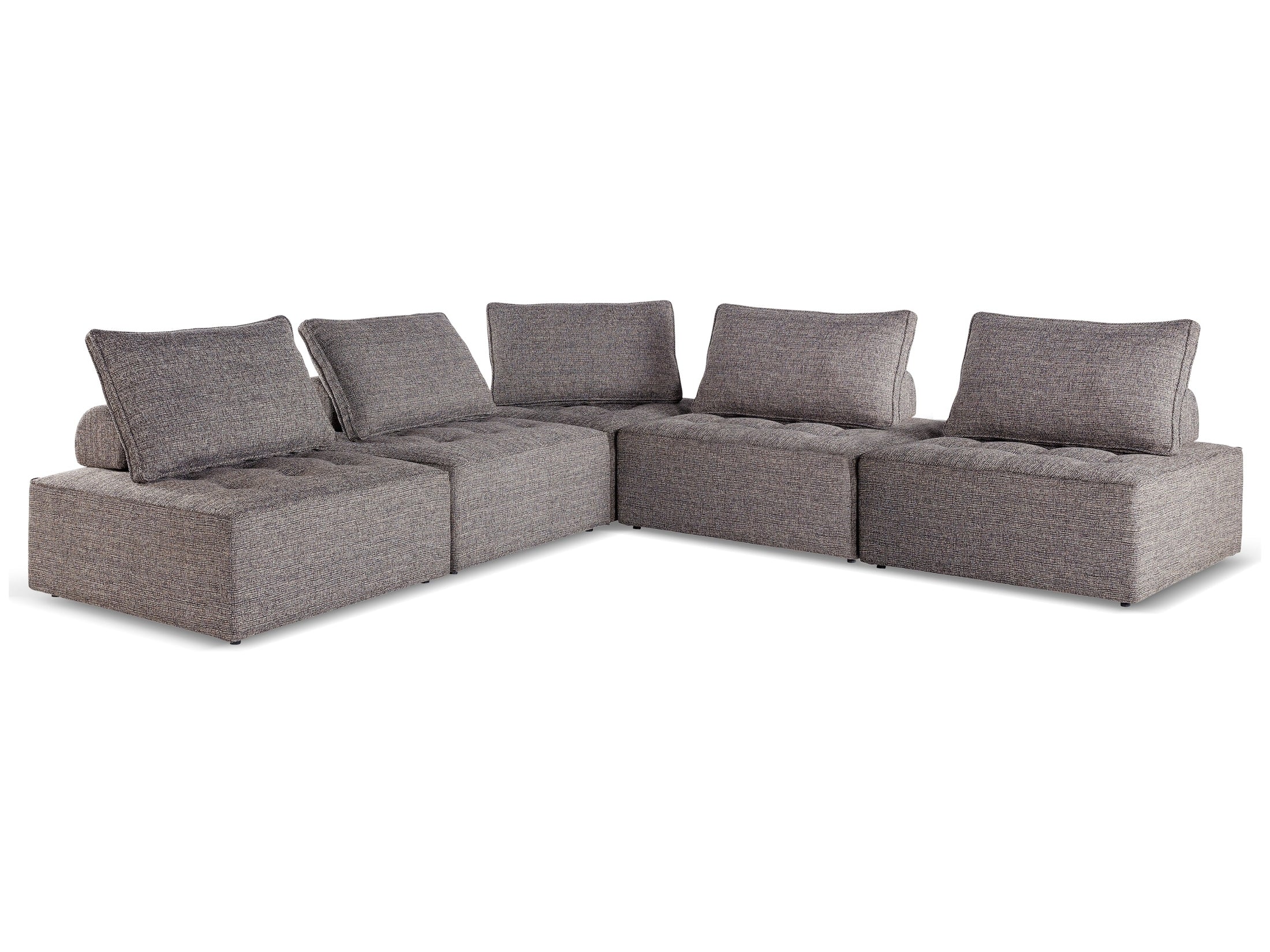 Bree Zee Brown 5-Piece Outdoor Modular Seating