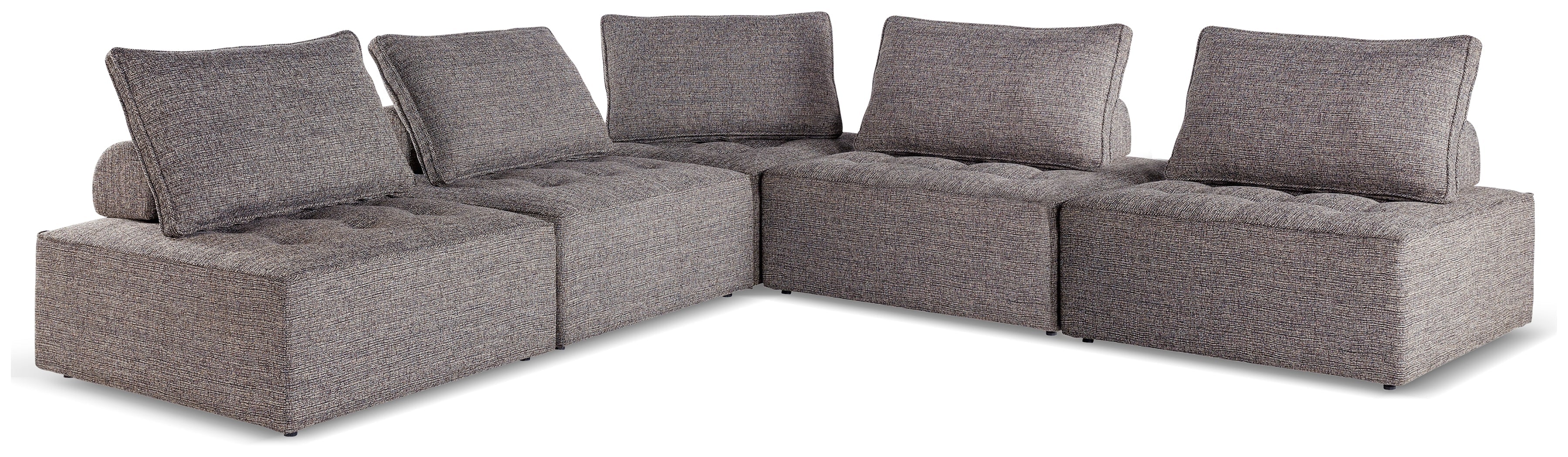 Bree Zee Brown 5-Piece Outdoor Modular Seating