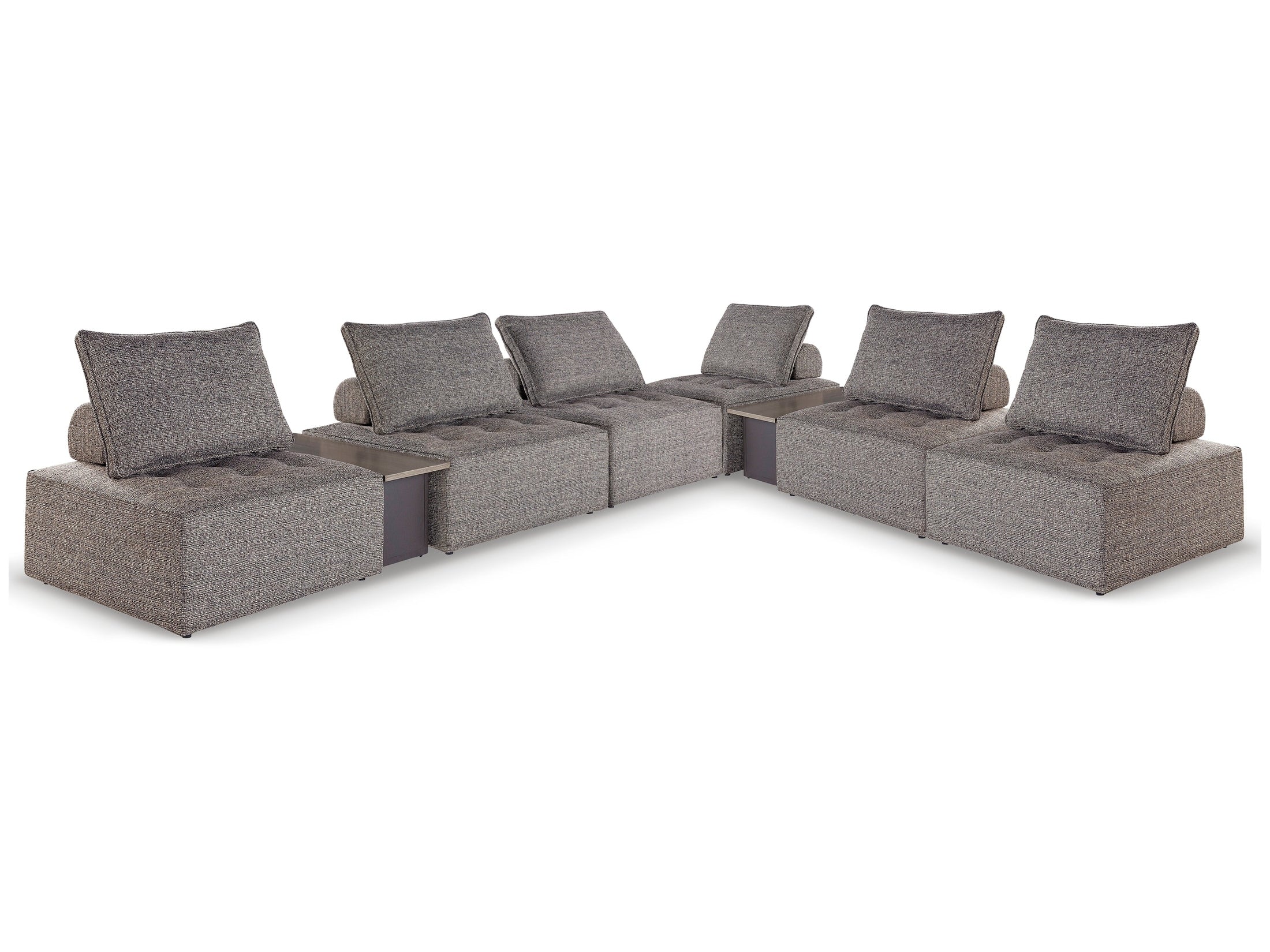 Bree Zee 8 Pc Outdoor Modular Seating, Brown