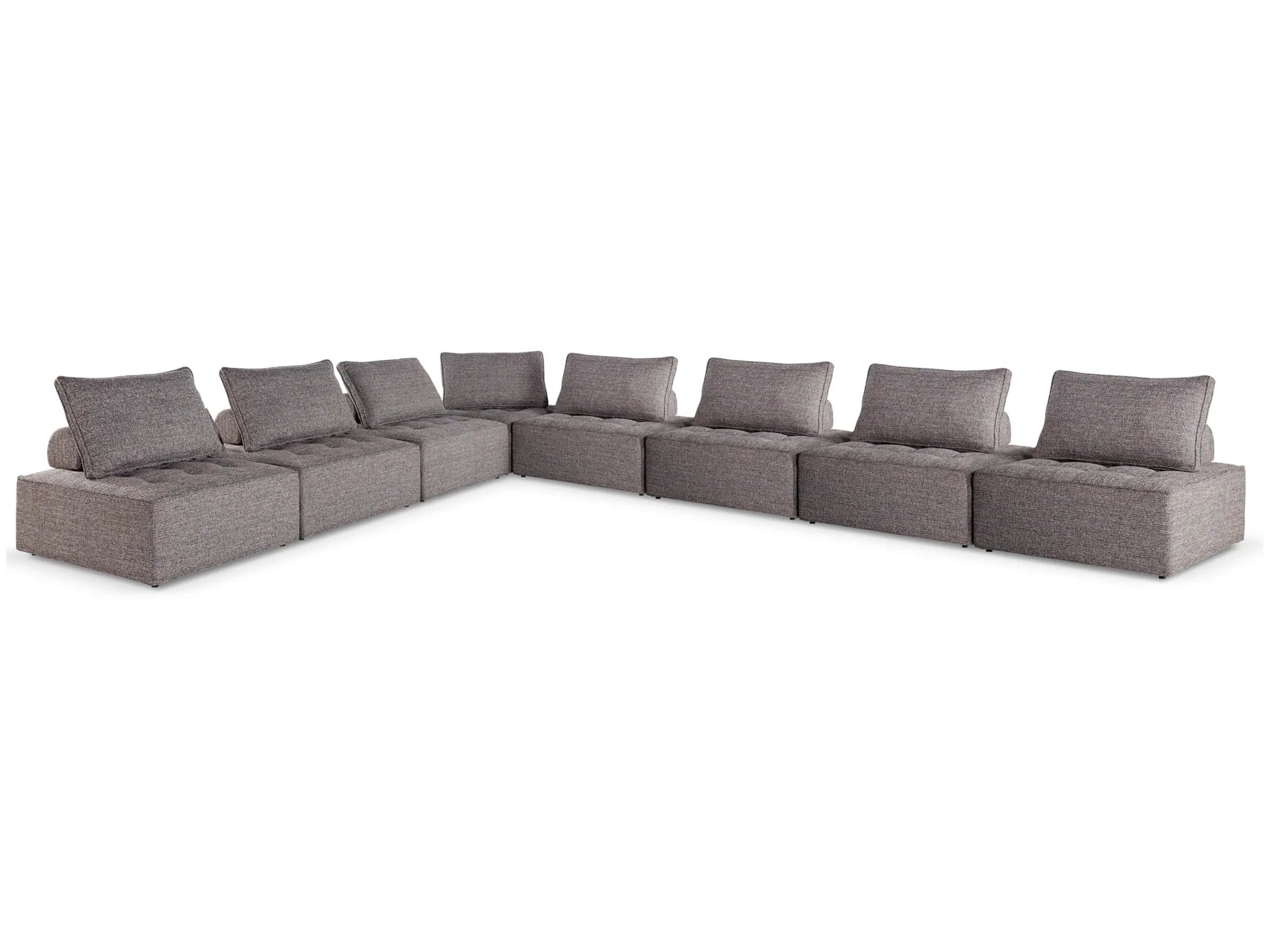 Bree Zee 8 Pc Outdoor Modular Seating, Brown