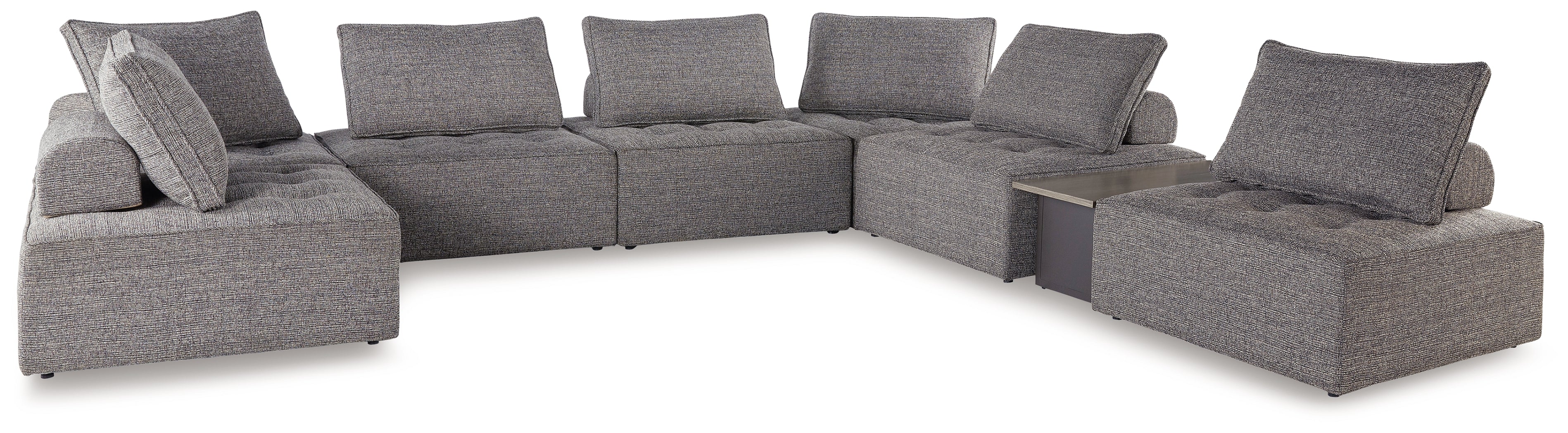 Bree Zee 8 Pc Outdoor Sectional, Brown