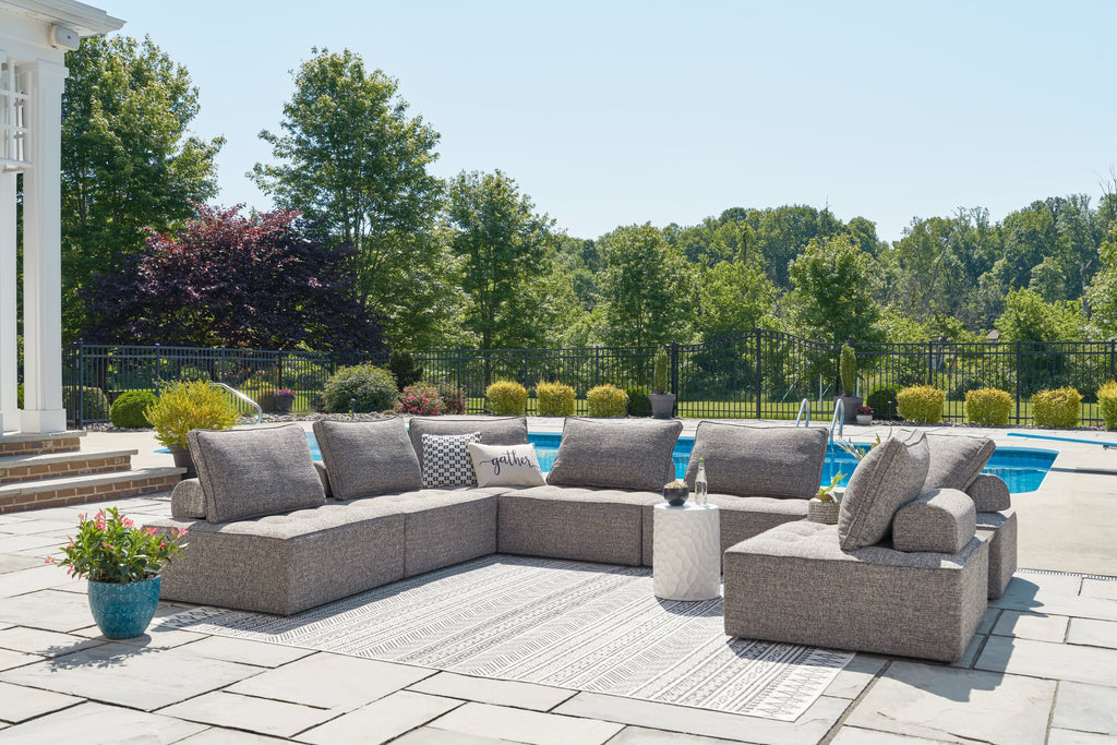 Bree Zee 8 Pc Outdoor Sectional, Brown