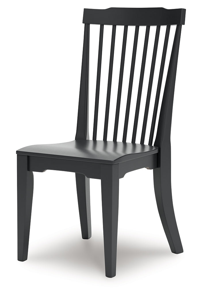 Brenkerton Grayish Brown/Black Dining Table and 4 Chairs