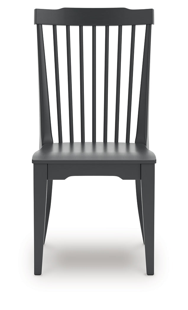 Brenkerton Grayish Brown/Black Dining Table and 6 Chairs