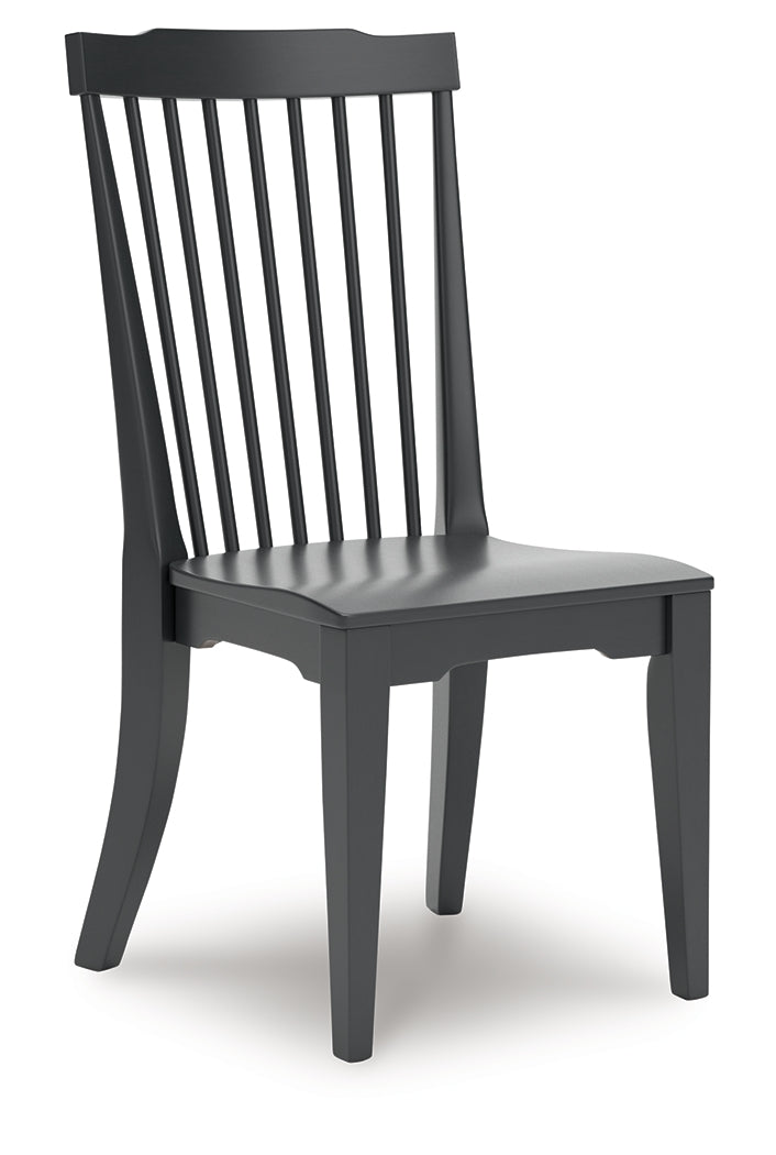 Brenkerton Grayish Brown/Black Dining Table and 6 Chairs