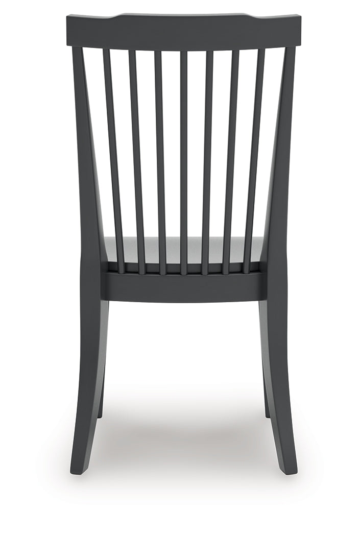Brenkerton Grayish Brown/Black Dining Table and 6 Chairs